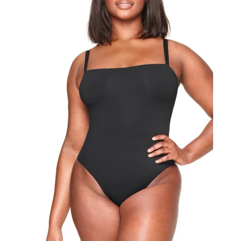 Nueskin Mila Unlined Bodysuit Pullover Women's Black Women's M New